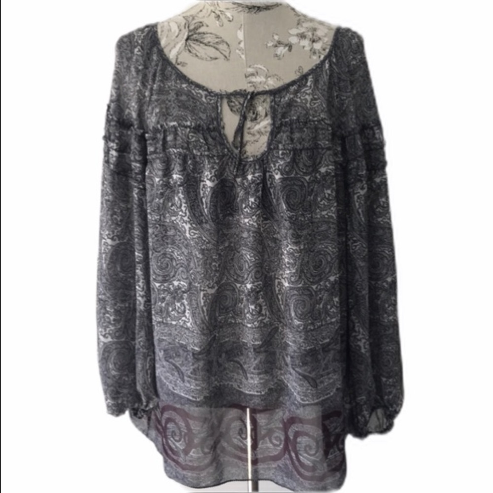 max Edition Black Print Top XL